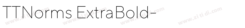 TTNorms ExtraBold字体转换